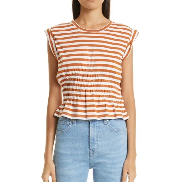 Veronica Beard Buchanan Tee Striped Size Small - Picture 2 of 12